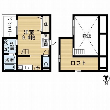 荒子駅 徒歩7分 1階の物件間取画像